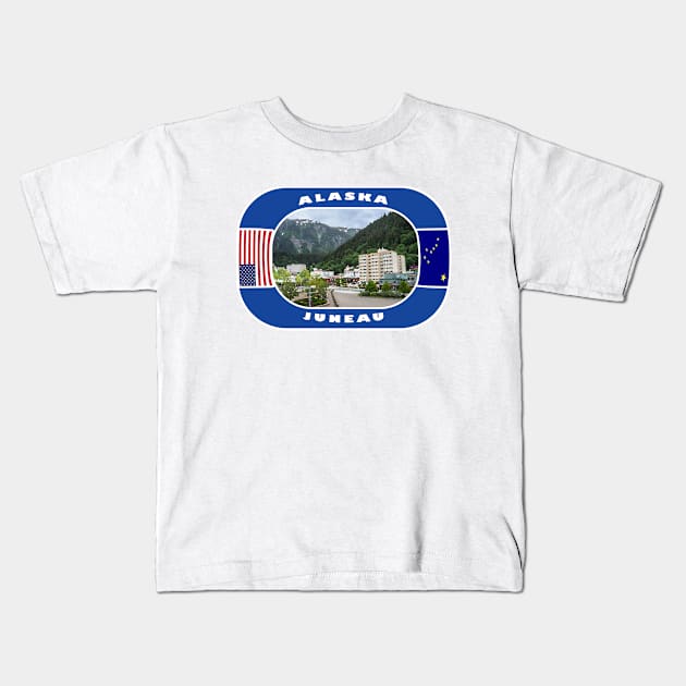 Alaska, Juneau City, USA Kids T-Shirt by DeluxDesign